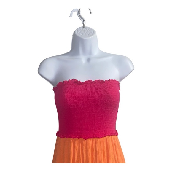 Color block strapless maxi dress - Picture 6 of 7